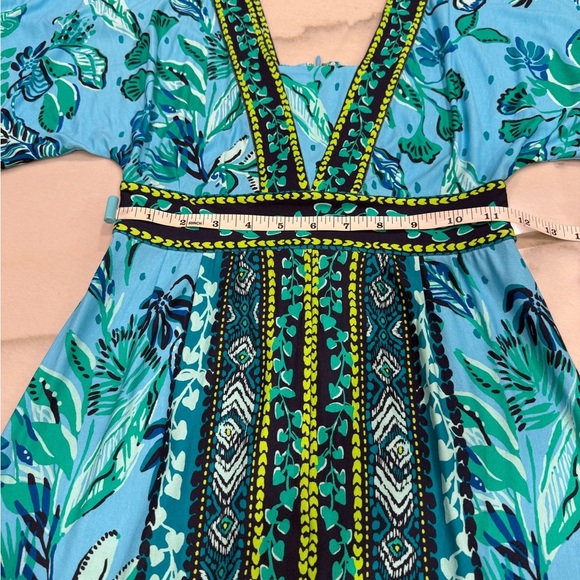 Lilly Pulitzer Ilia Maxi Dress Size 00 Blue Seabreeze Plant One On You NWOT - Picture 8 of 15
